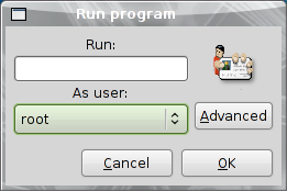 graphical front-end to su and sudo