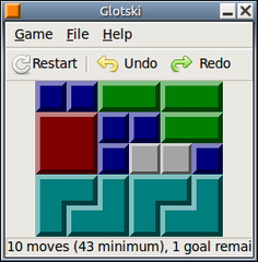 Slide blocks to reach a goal