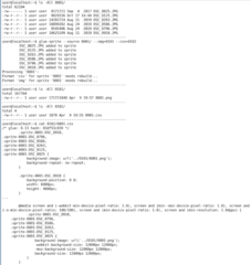 start, ls, cat "png, css"
