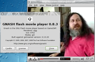 GNU Shockwave Flash (SWF) player