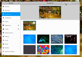 Set of backgrounds packaged with the GNOME desktop