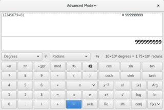 GNOME desktop calculator