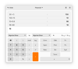 GNOME desktop calculator
