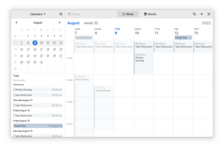 Calendar application for GNOME
