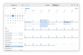 Calendar application for GNOME