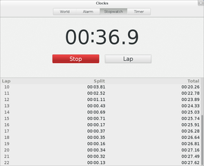 Simple GNOME app with stopwatch, timer, and world clock support