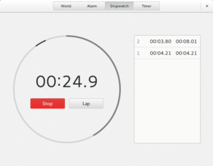 Simple GNOME app with stopwatch, timer, and world clock support
