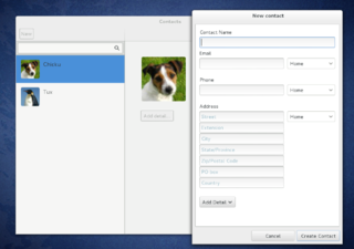 Contacts manager for GNOME