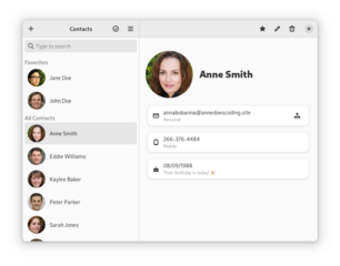 Contacts manager for GNOME