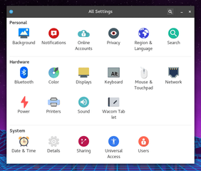 Settings Panel for Gnome-Shell 3.22.2 showing Oranchelo Icons.