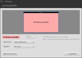 GNOME display settings