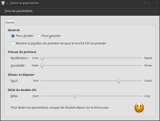 GNOME mouse settings