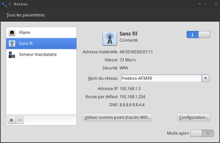 GNOME network settings