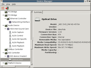 GNOME device manager based on HAL