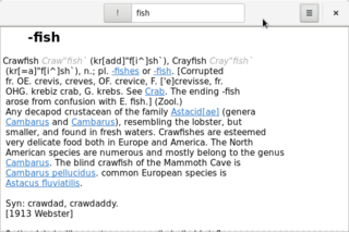 looking up a word