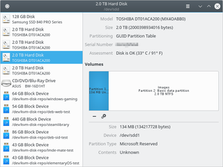 with gtk3-engines-breeze theme. disk serial number is censored. 