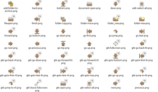 chocolate variation of the GNOME-Colors icon theme