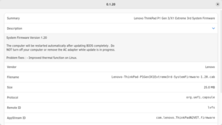 GTK front end for fwupd