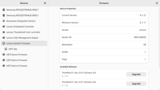 GTK front end for fwupd