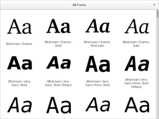 font viewer for GNOME