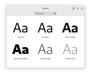 font viewer for GNOME
