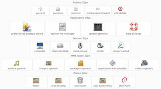 freedesktop iconnames