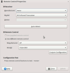 Control panel to configure remote controls