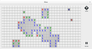 popular minesweeper puzzle game for GNOME