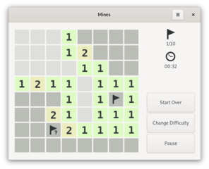 A typical game of mines.