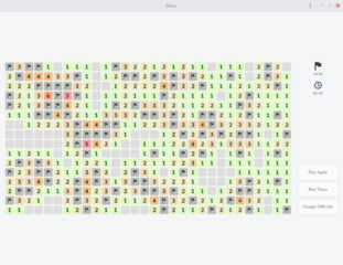 popular minesweeper puzzle game for GNOME