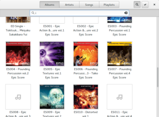 Albums view