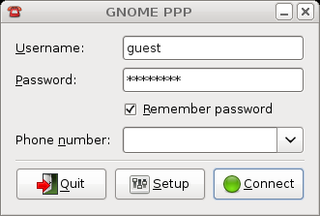 modem internet connection tool for the GNOME Desktop