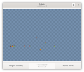 A typical game of robots.