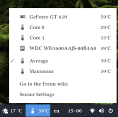 GNOME Shell Extension for Sensors