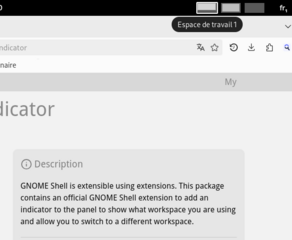 Workspace indicator for GNOME Shell
