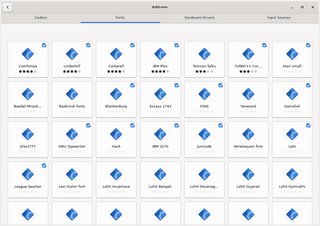 GNOME Software on Debian (mostly without icons)