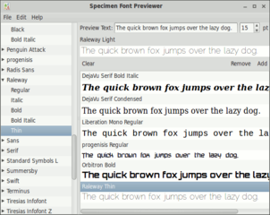 Simple font preview and compare application for GNOME