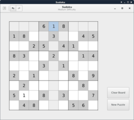 Sudoku puzzle game for GNOME