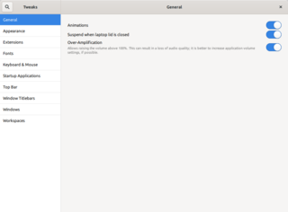 tool to adjust advanced configuration settings for GNOME