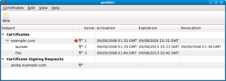 X.509 Certification Authority management tool for GNOME