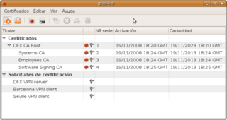 X.509 Certification Authority management tool for GNOME