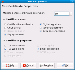 X.509 Certification Authority management tool for GNOME