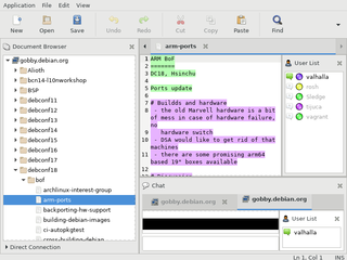 infinote-based collaborative text editor