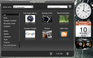 Qt4 version of Google Gadgets