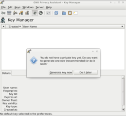 GNU Privacy Assistant (GPA)