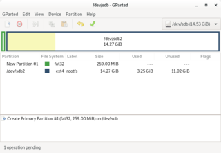GNOME partition editor