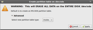 GNOME partition editor