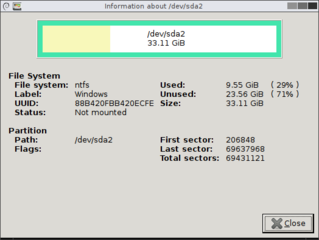 GNOME partition editor