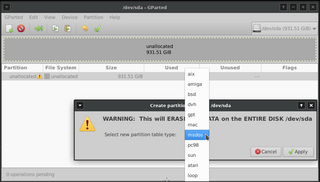 GNOME partition editor