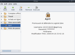 The password manager for GNOME2